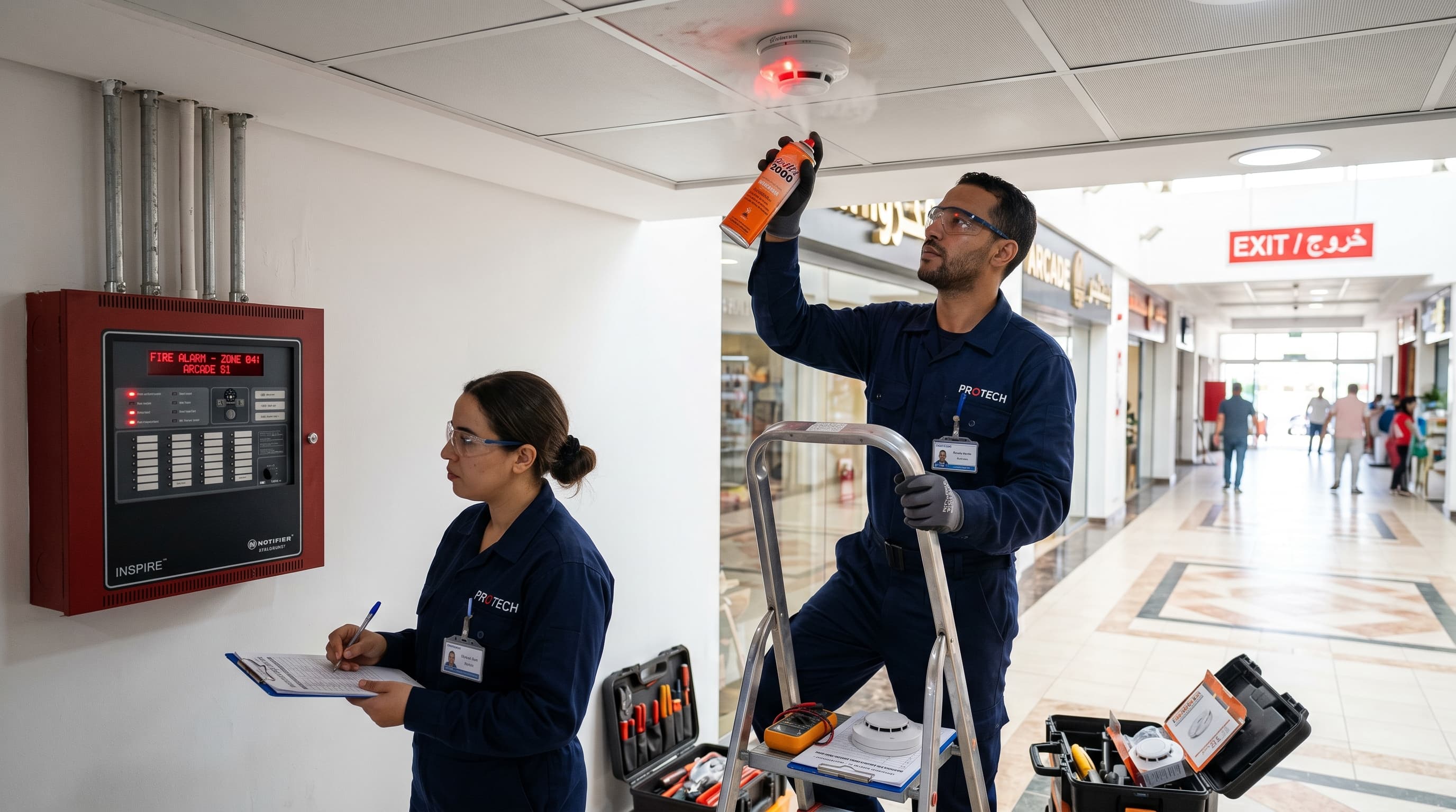 Système de détection incendie installé à Tanger